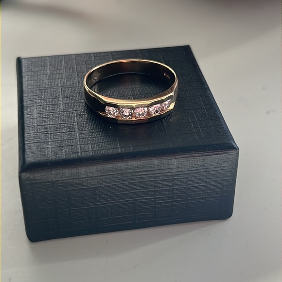 14K Gold Diamond Vintage Channel Set Band,  0.50ctw - Picture 4 of 9